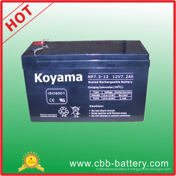 Guangzhou Koyama fabricant électronique UPS batterie 12V7.2ah